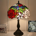 Rose Stained Glass Table Lamp