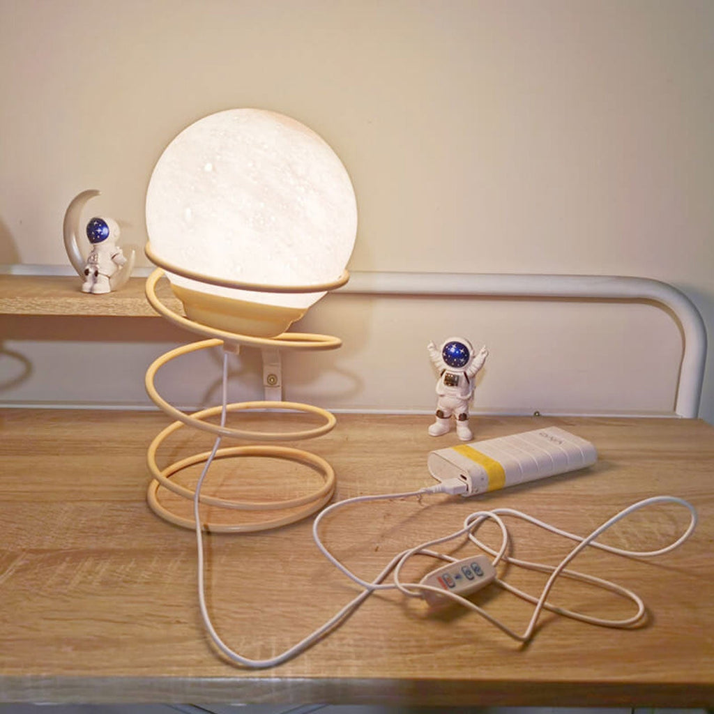 Glass Ball Spring Design Table Lamp