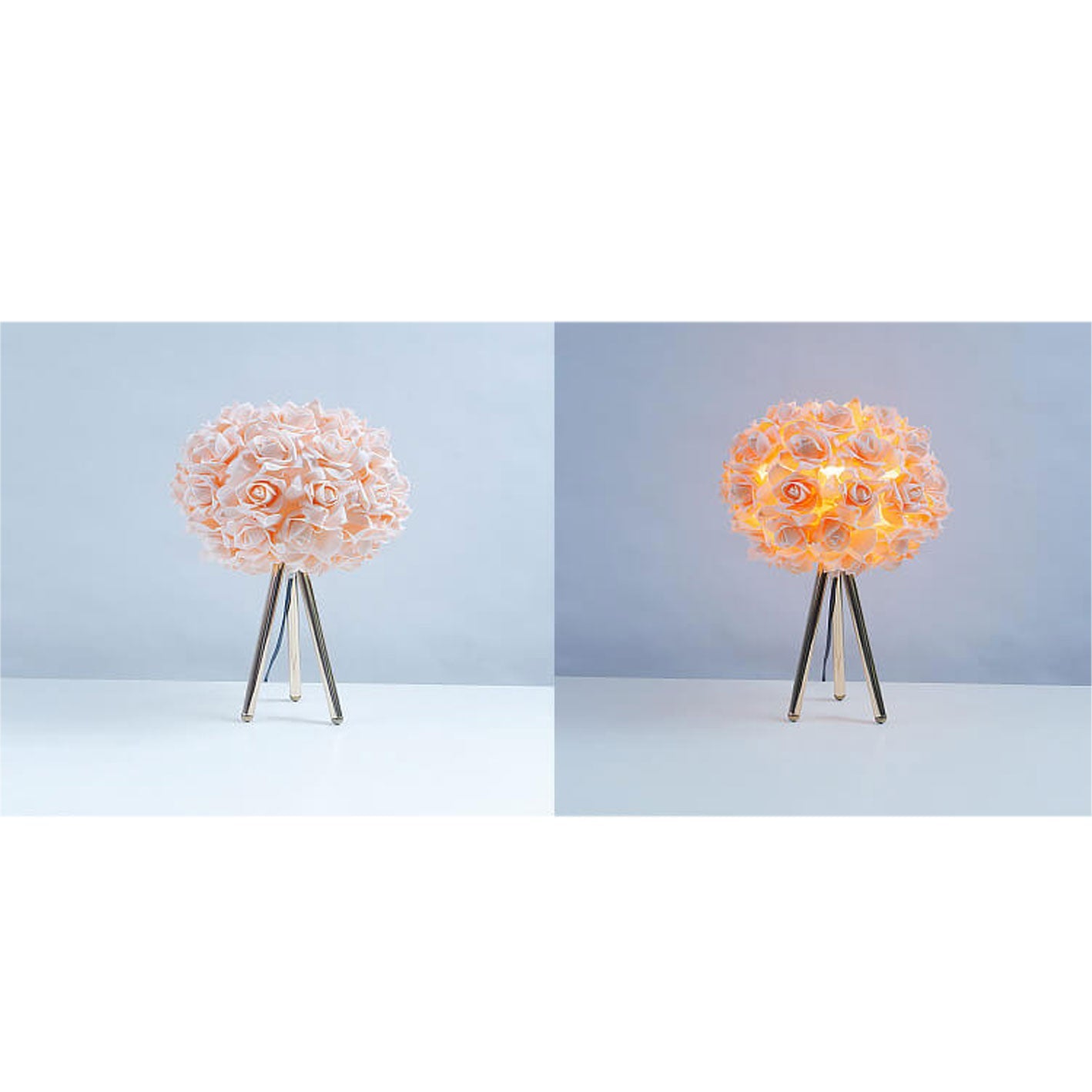 Rose Metal Table Lamp