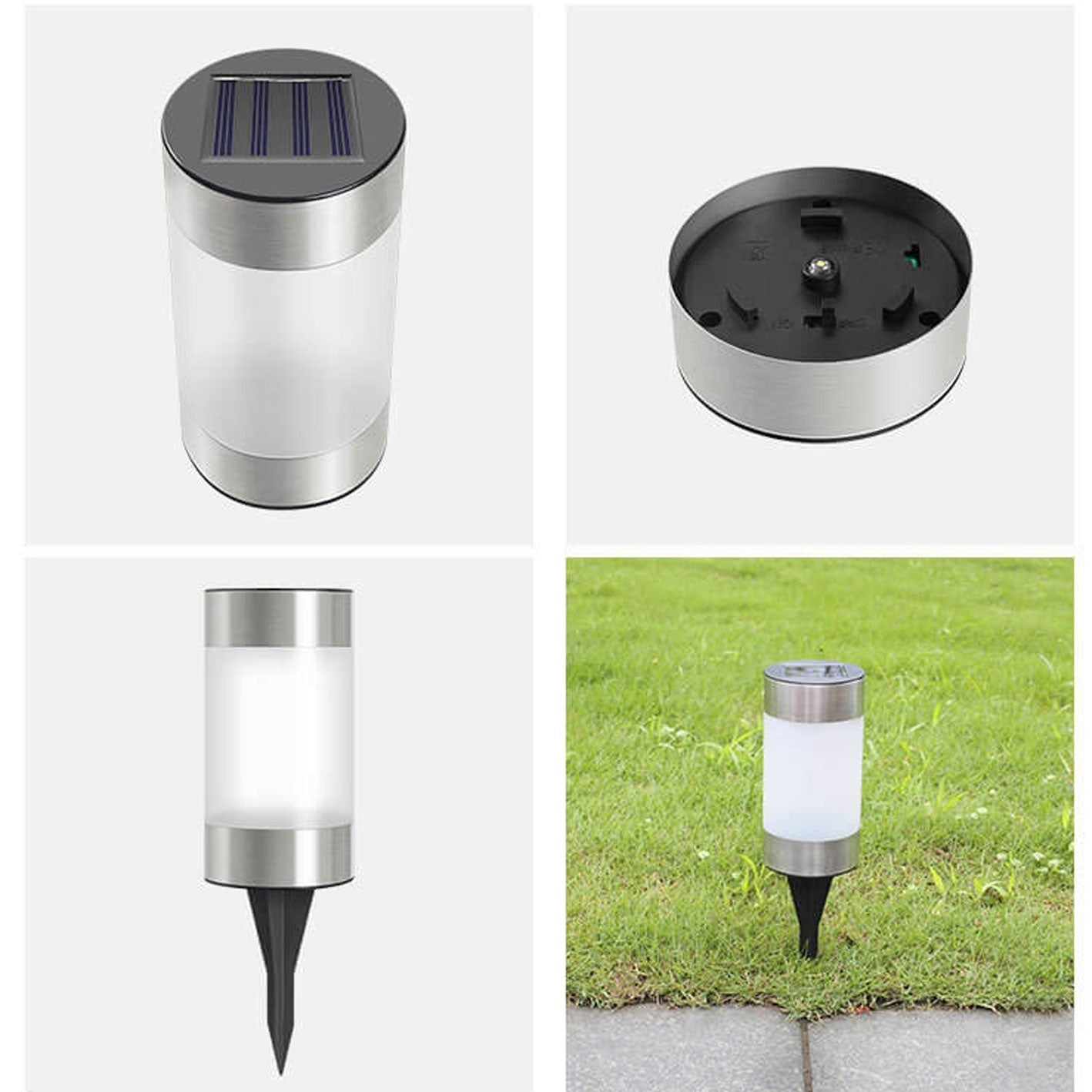 Solar Plastic Cylindrical Design Outdoor Light