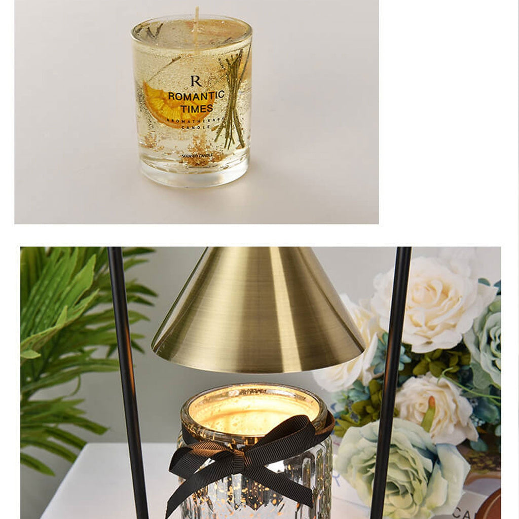 Metal Cone Melting Wax Table Lamp