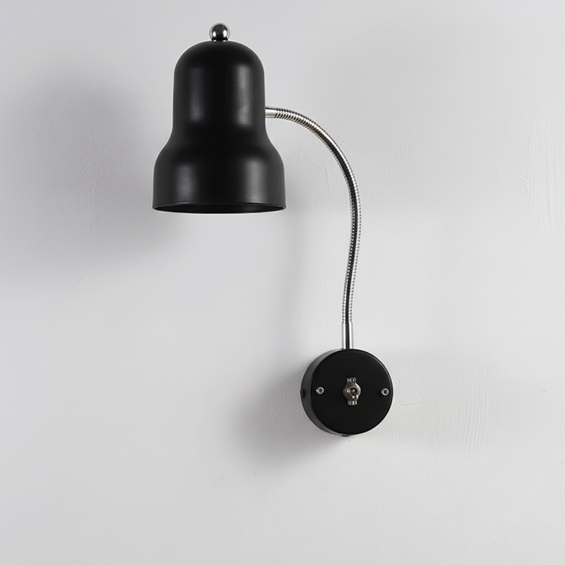 Iron Trumpet-Shaped Round Bedroom Wall Lamp