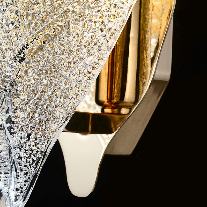 Aluminum Carbon Steel Leaf 3-Light Wall Lamp
