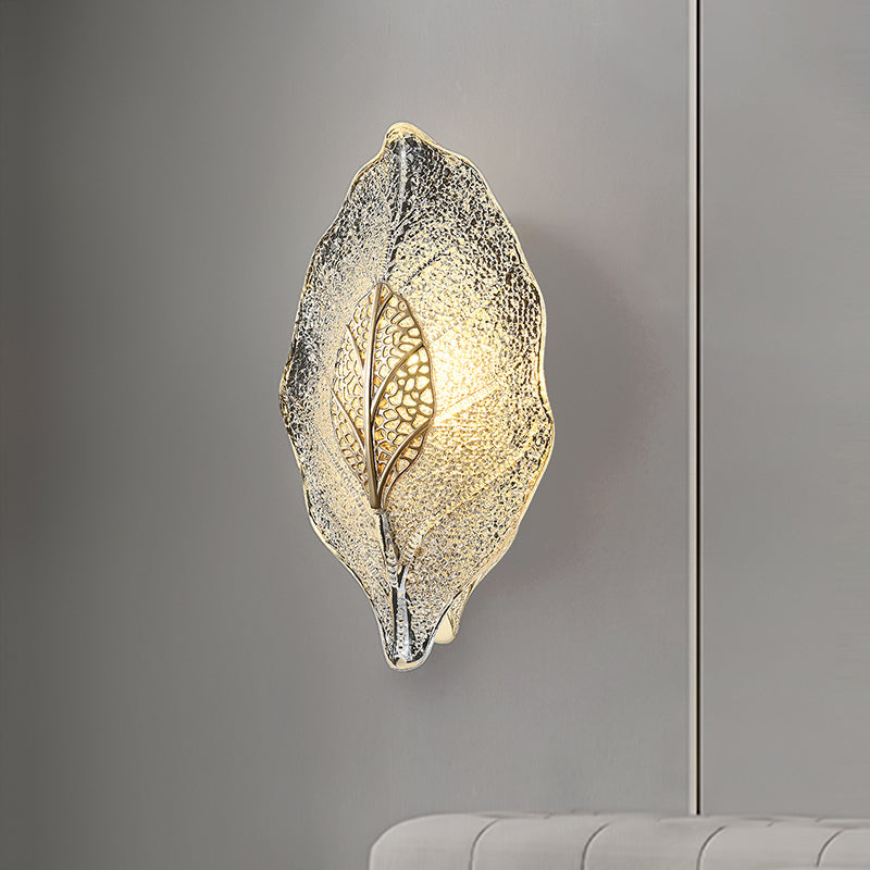 Aluminum Carbon Steel Leaf 3-Light Wall Lamp