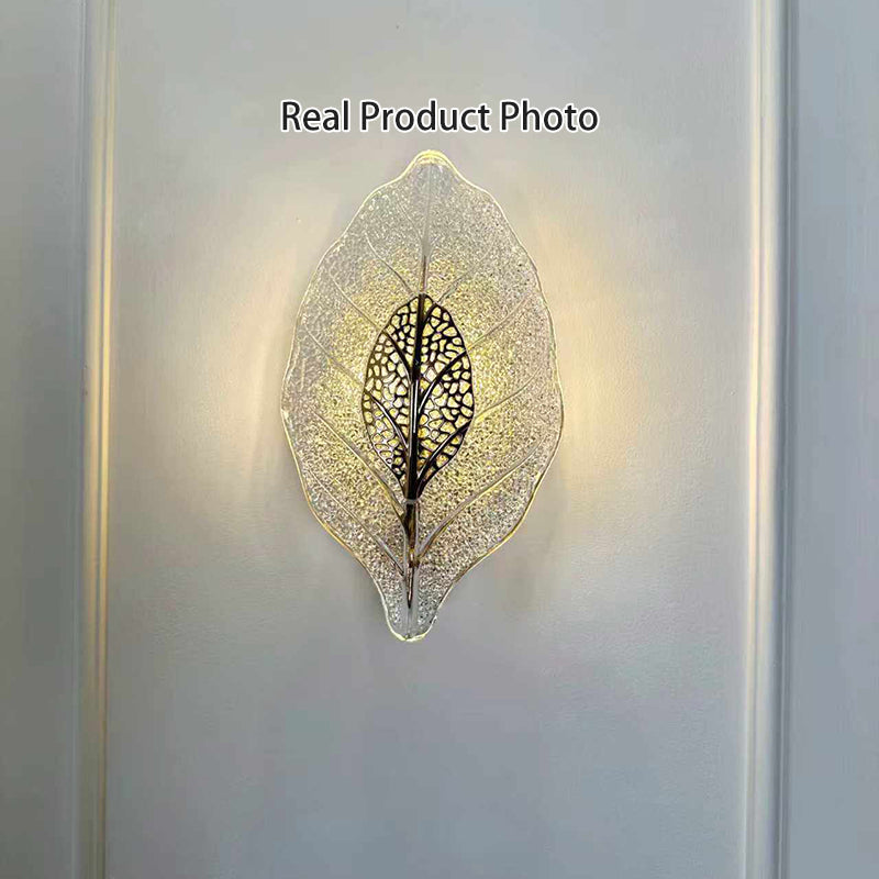 Aluminum Carbon Steel Leaf 3-Light Wall Lamp