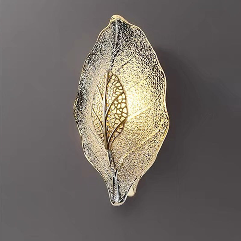 Aluminum Carbon Steel Leaf 3-Light Wall Lamp