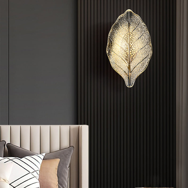 Aluminum Carbon Steel Leaf 3-Light Wall Lamp
