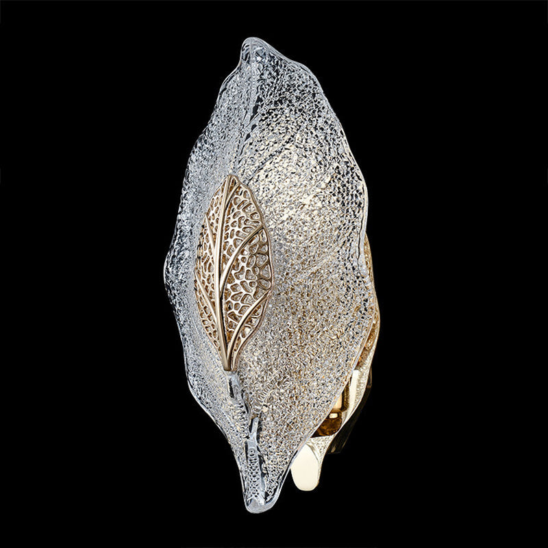 Aluminum Carbon Steel Leaf 3-Light Wall Lamp
