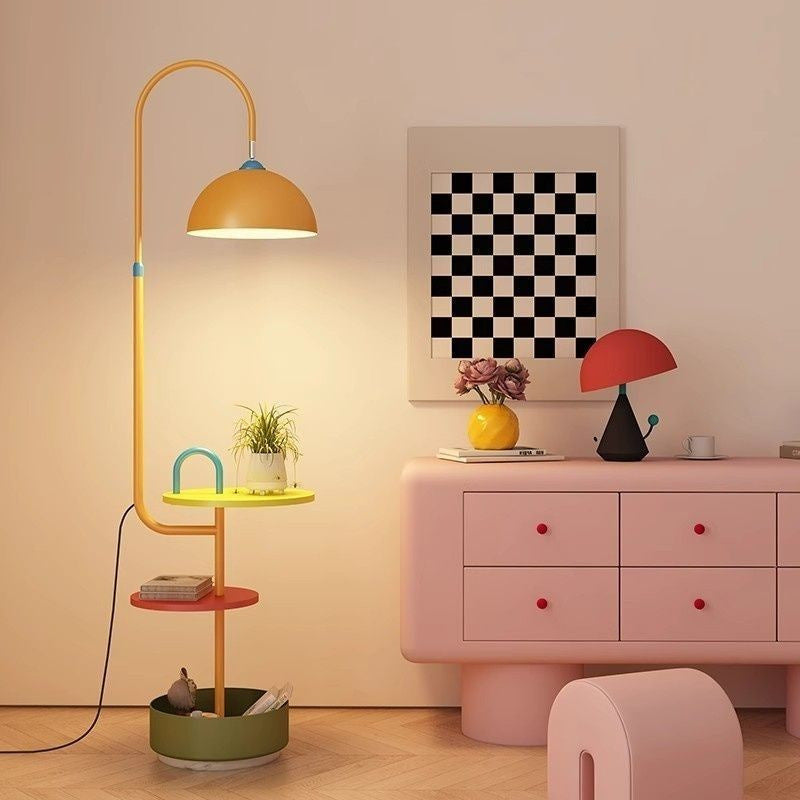 Dome Iron Marble 2/3-Tier Floor Lamp