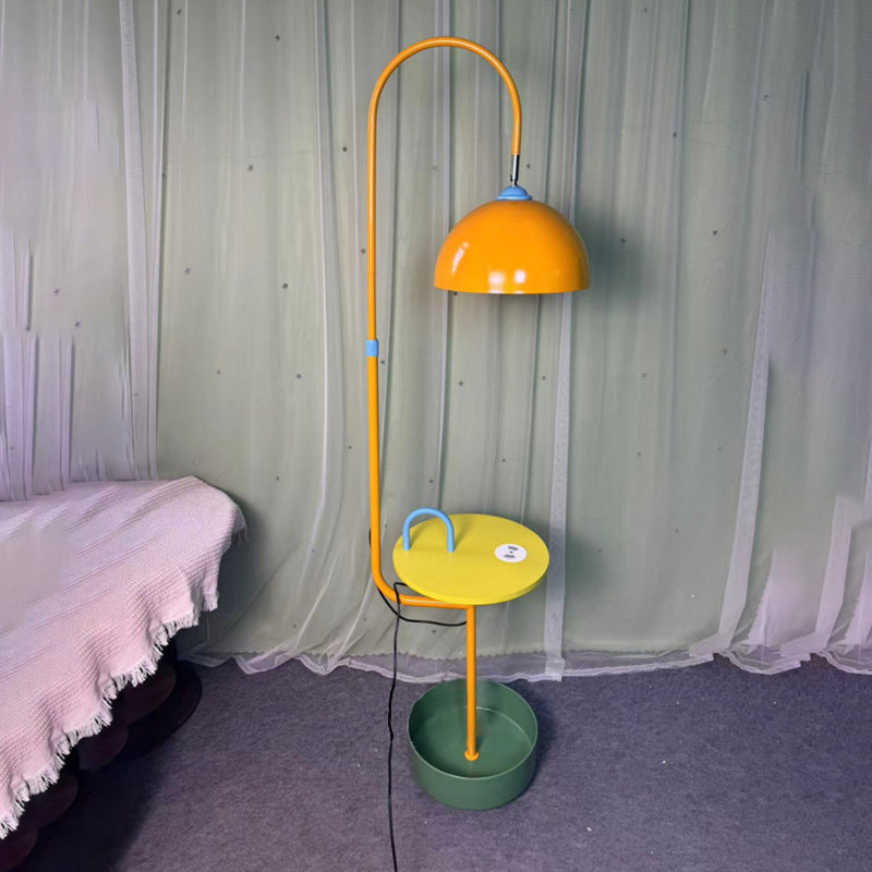 Dome Iron Marble 2/3-Tier Floor Lamp