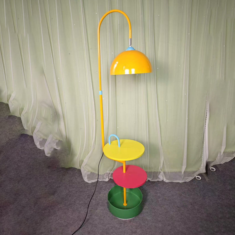 Dome Iron Marble 2/3-Tier Floor Lamp