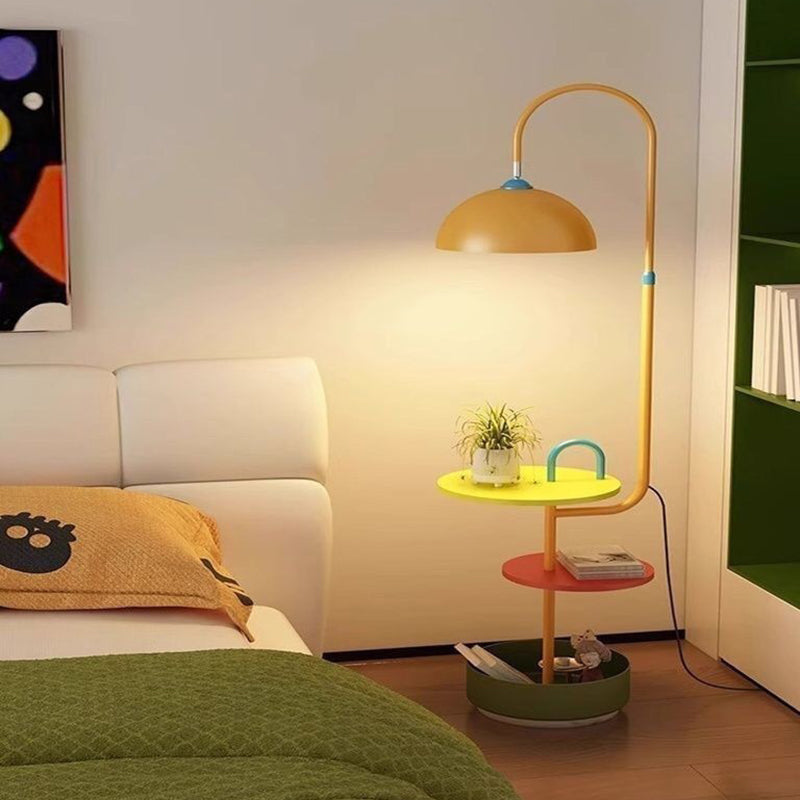 Dome Iron Marble 2/3-Tier Floor Lamp