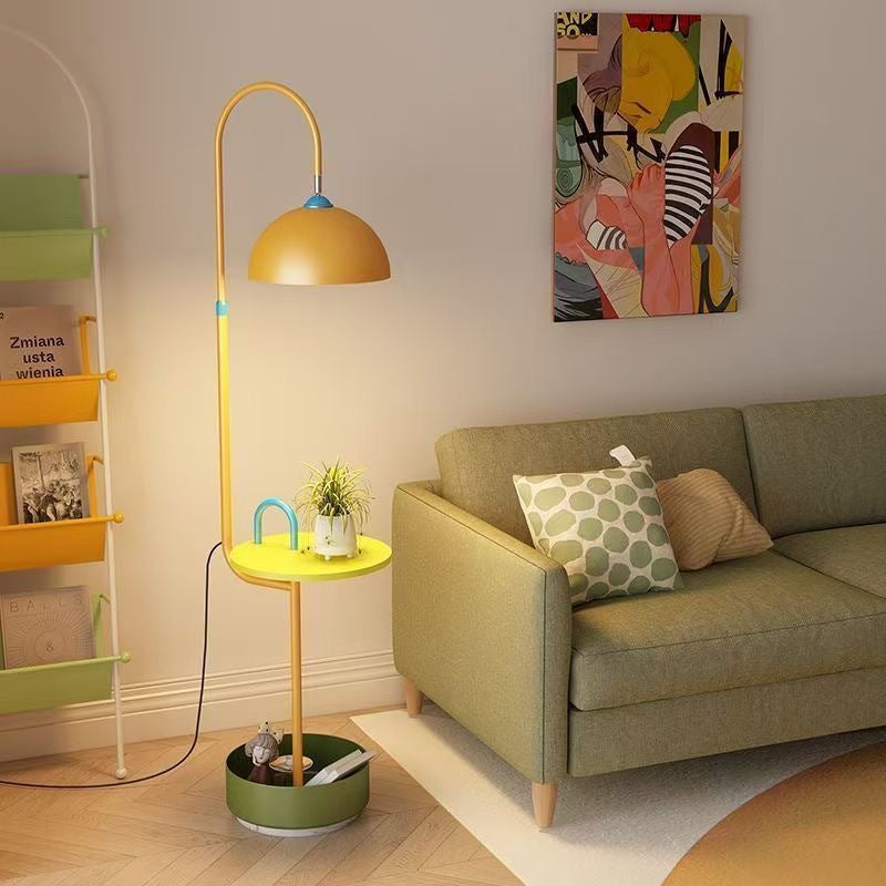 Dome Iron Marble 2/3-Tier Floor Lamp
