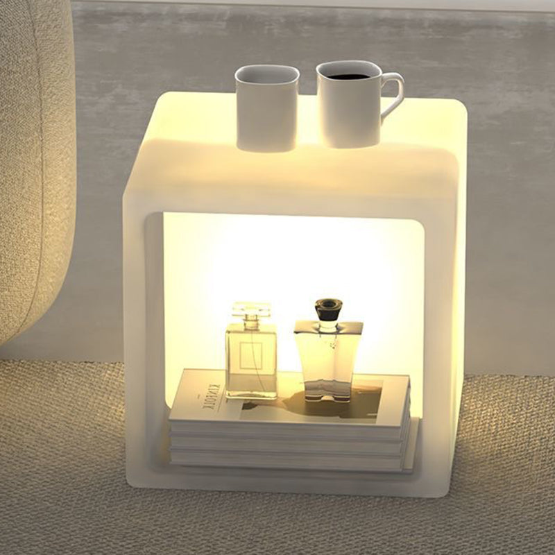 PE Rounded Square Storage Floor Lamp