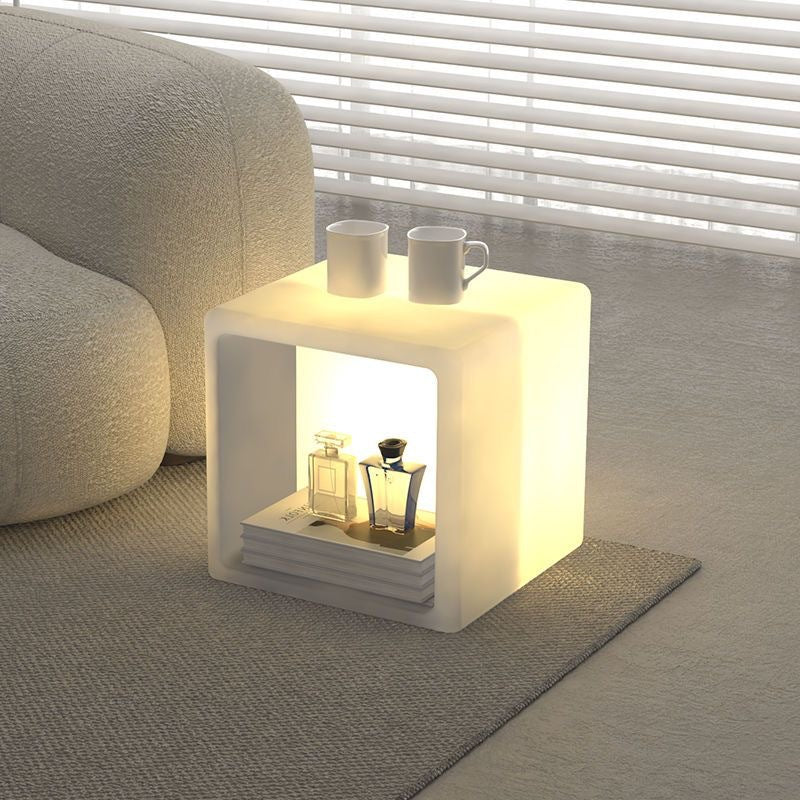 PE Rounded Square Storage Floor Lamp