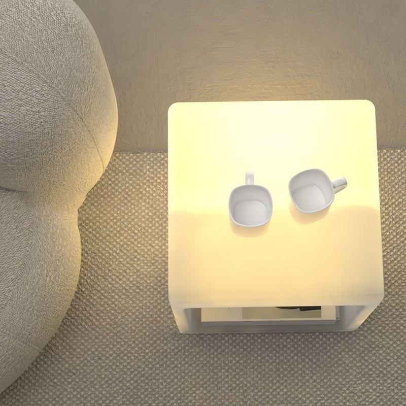 PE Rounded Square Storage Floor Lamp