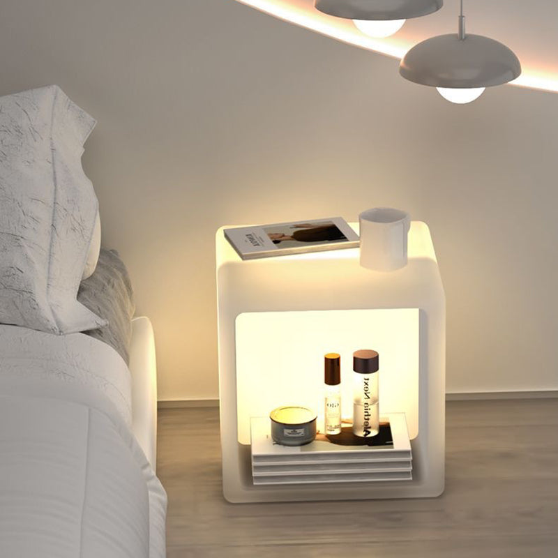 PE Rounded Square Storage Floor Lamp