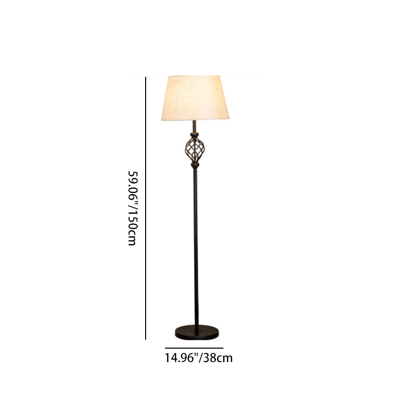 Modern Minimalist Iron Fabric Floor Lamp