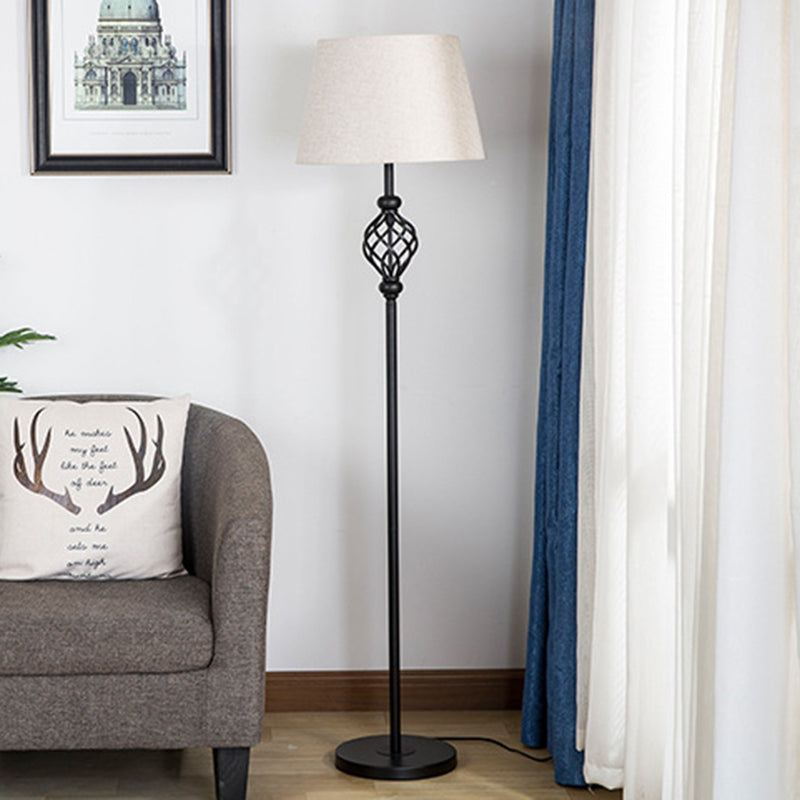 Modern Minimalist Iron Fabric Floor Lamp