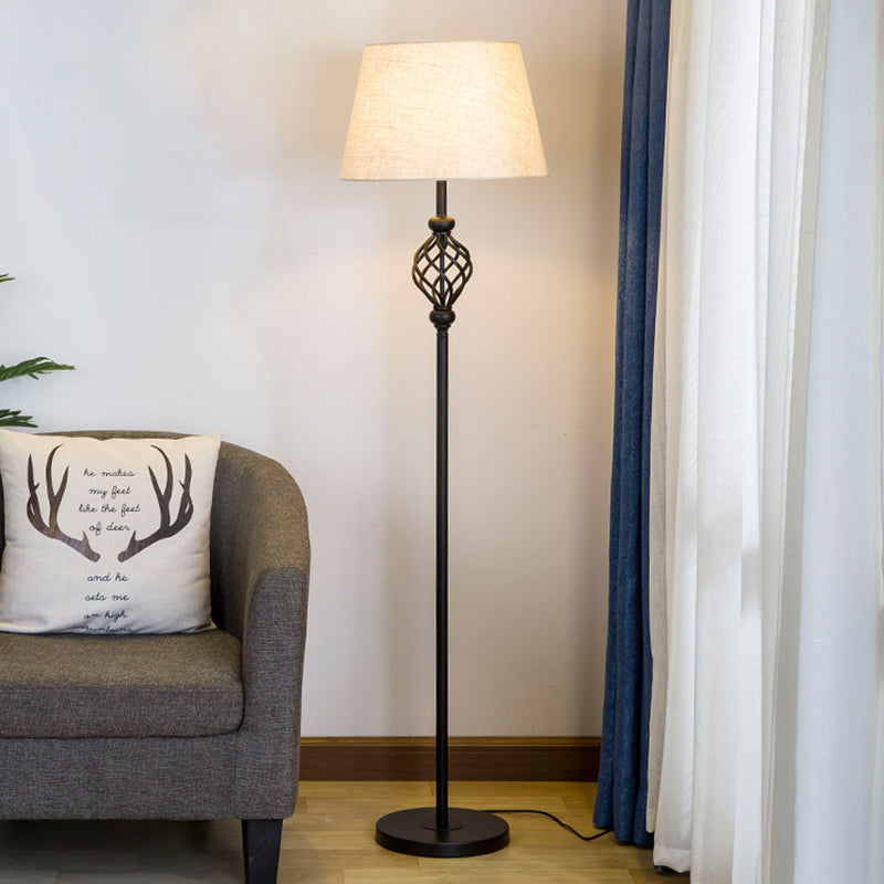 Modern Minimalist Iron Fabric Floor Lamp
