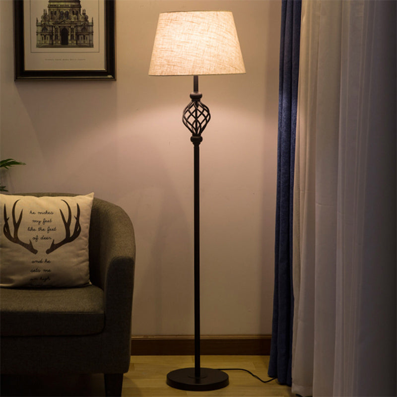 Modern Minimalist Iron Fabric Floor Lamp