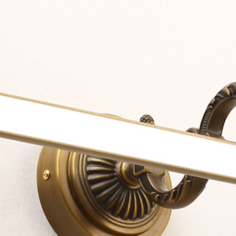 Long Copper PC Vanity Wall Lamp
