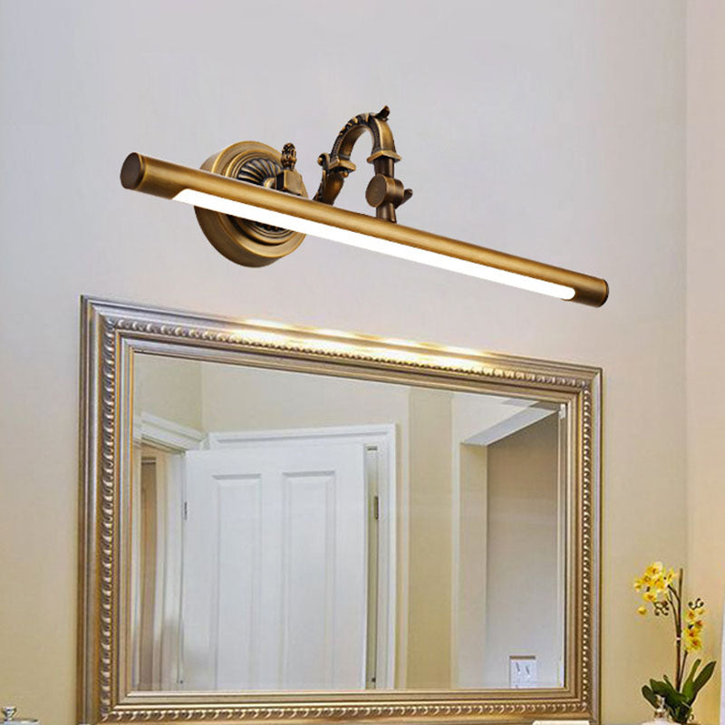 Long Copper PC Vanity Wall Lamp