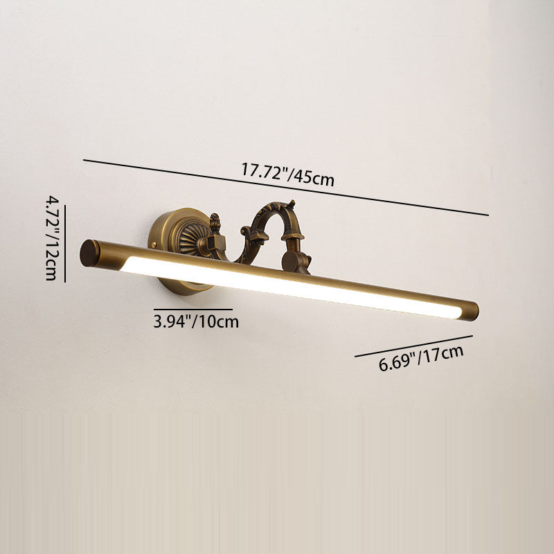 Long Copper PC Vanity Wall Lamp