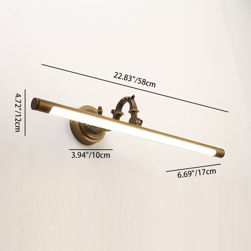 Long Copper PC Vanity Wall Lamp