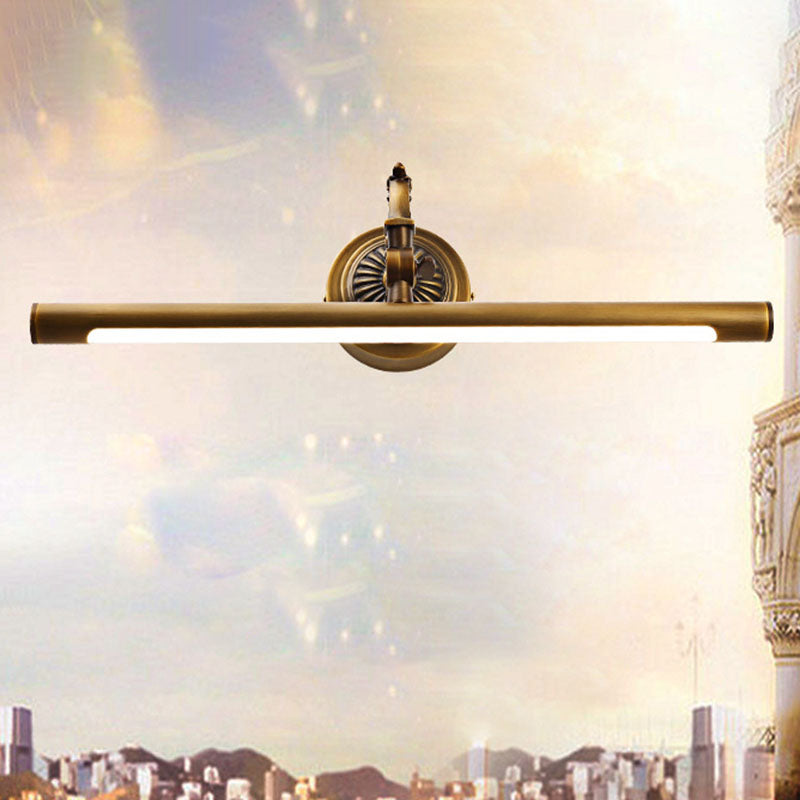 Long Copper PC Vanity Wall Lamp