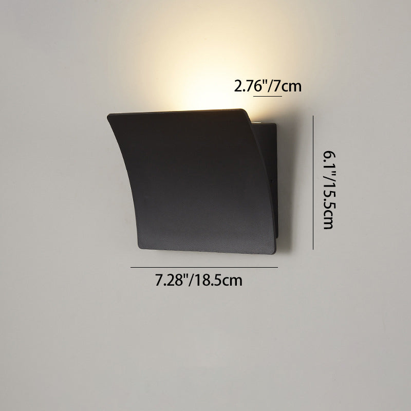 Aluminum Acrylic Square Bedroom Wall Lamp
