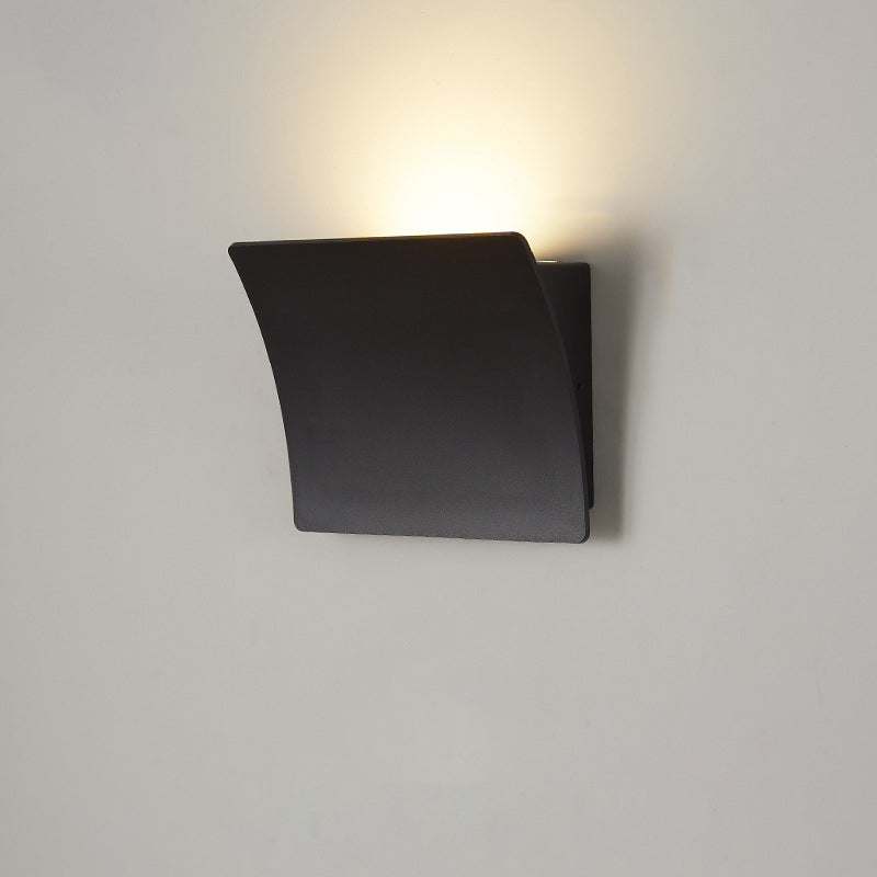 Aluminum Acrylic Square Bedroom Wall Lamp
