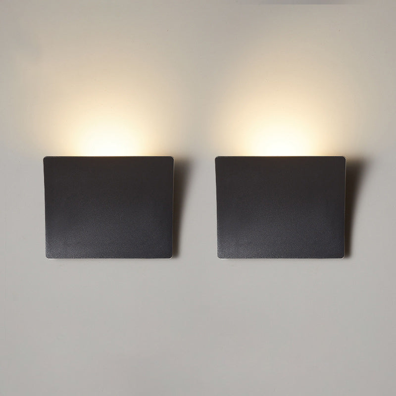 Aluminum Acrylic Square Bedroom Wall Lamp