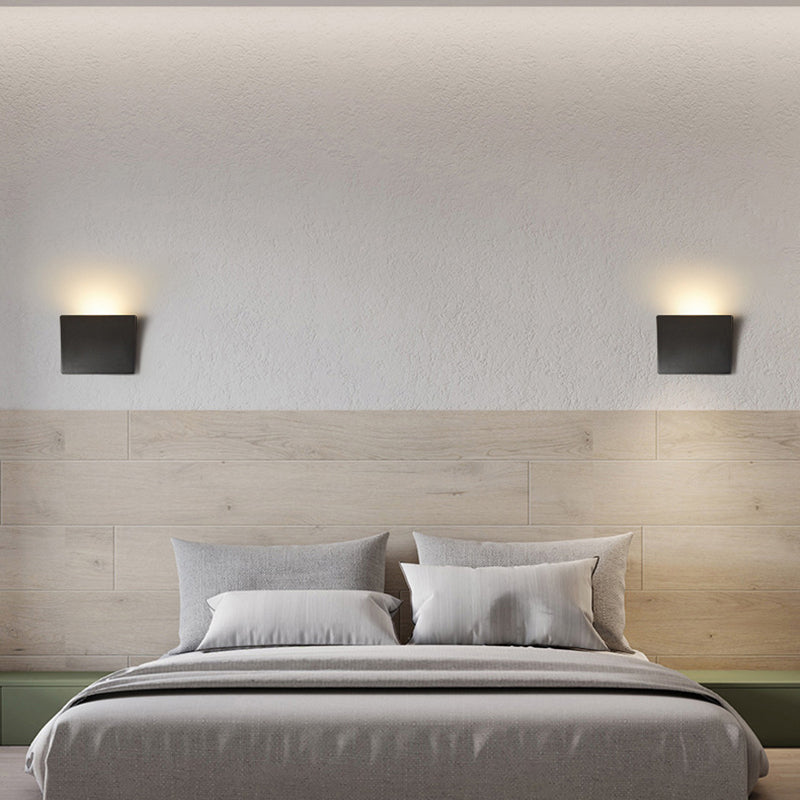 Aluminum Acrylic Square Bedroom Wall Lamp