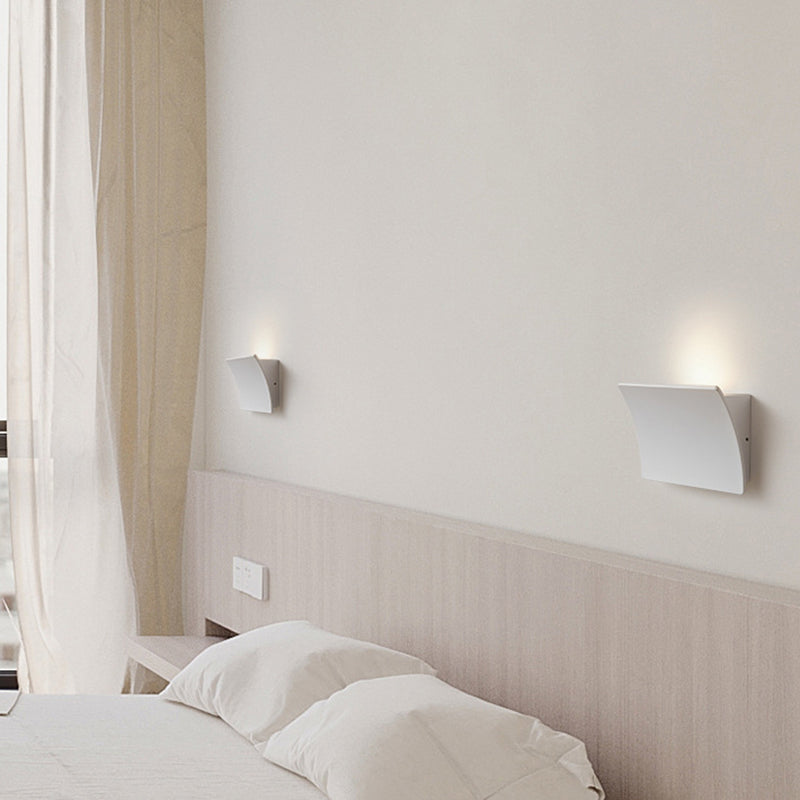 Aluminum Acrylic Square Bedroom Wall Lamp