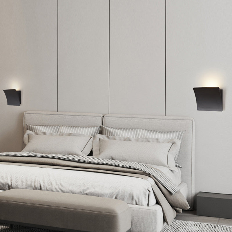 Aluminum Acrylic Square Bedroom Wall Lamp