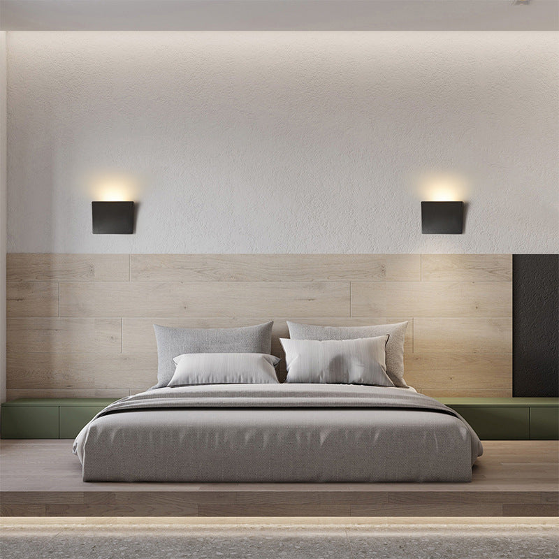 Aluminum Acrylic Square Bedroom Wall Lamp