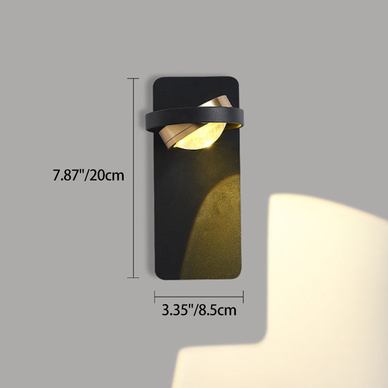 Rotatable Spherical Square Iron Wall Lamp