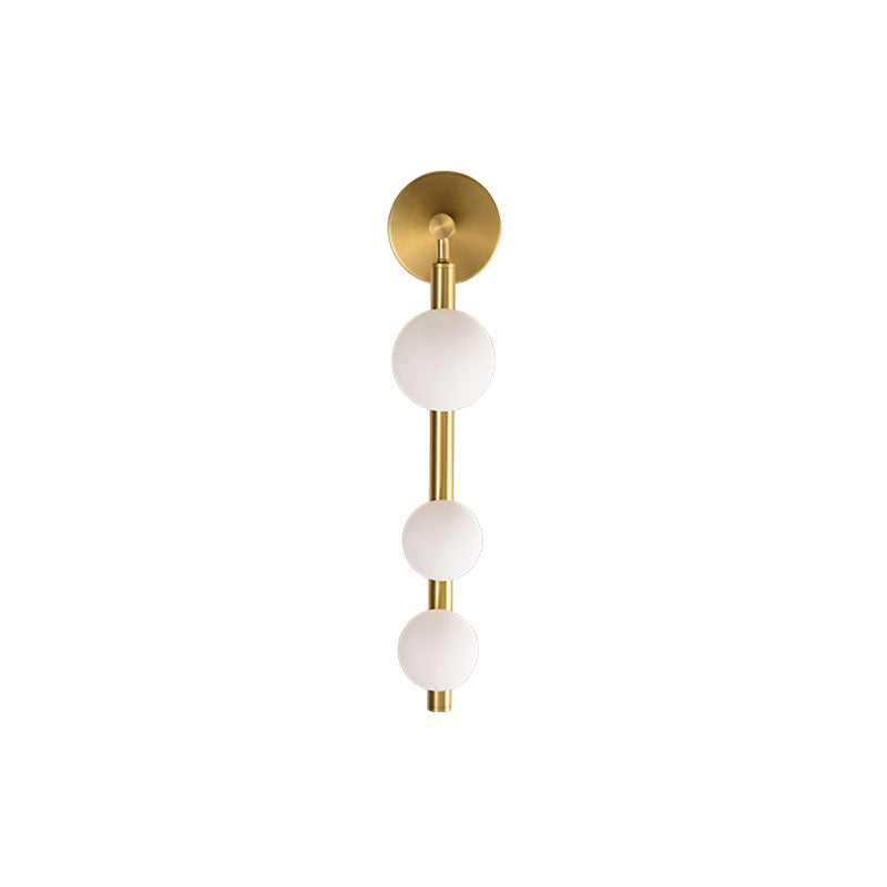 Linear Metal Iron Glass 3-Light Wall Lamp
