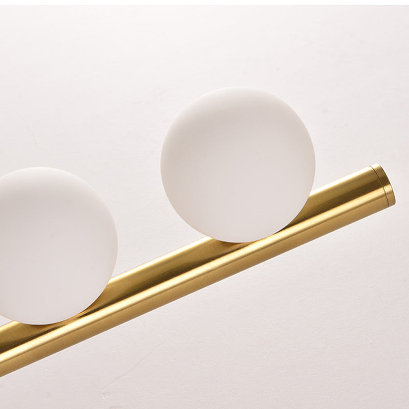 Linear Metal Iron Glass 3-Light Wall Lamp