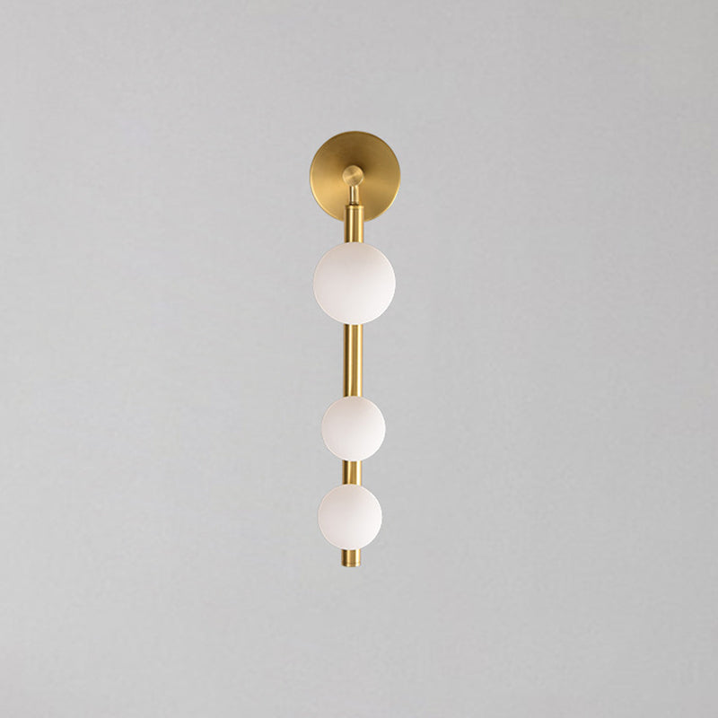 Linear Metal Iron Glass 3-Light Wall Lamp