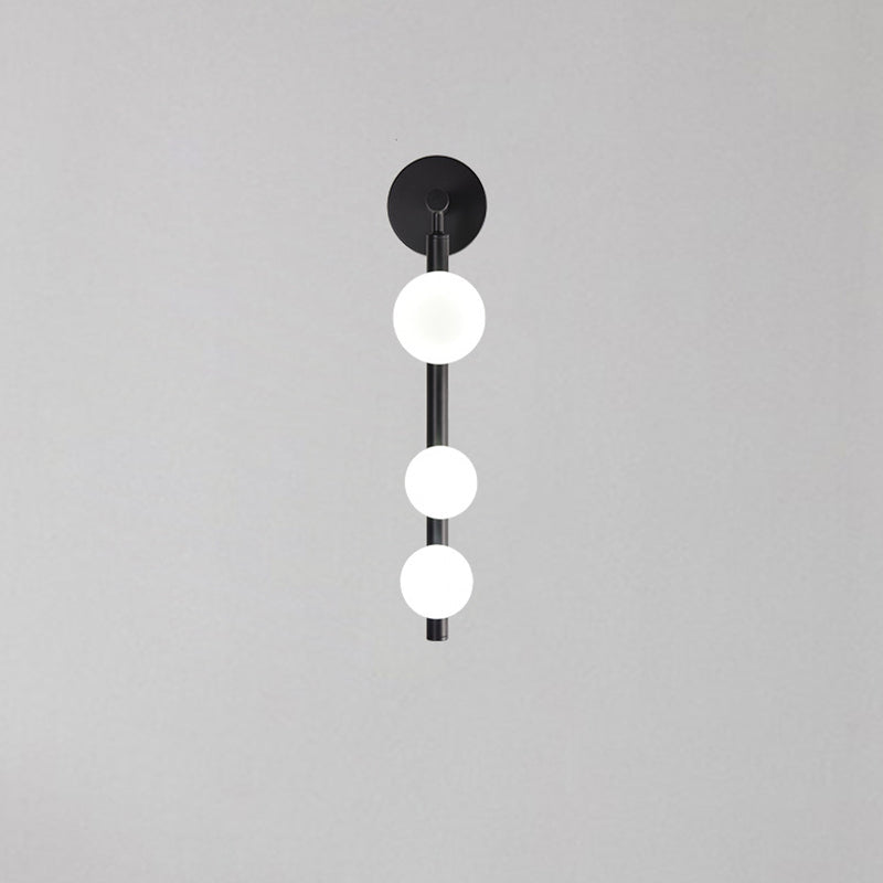 Linear Metal Iron Glass 3-Light Wall Lamp