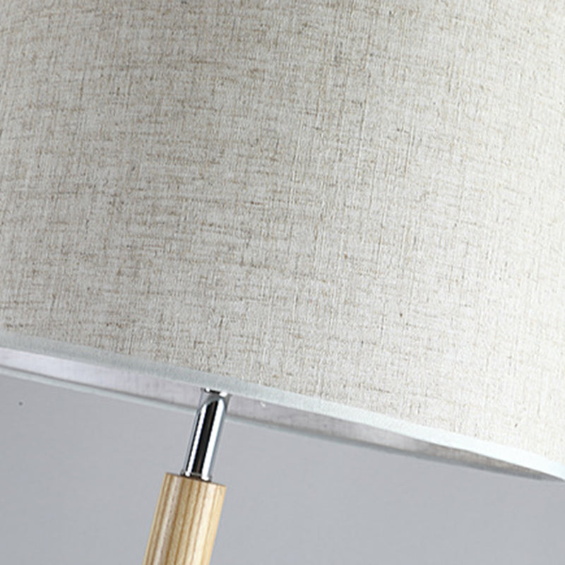 Cylindrical Ash Iron Fabric Floor Lamp
