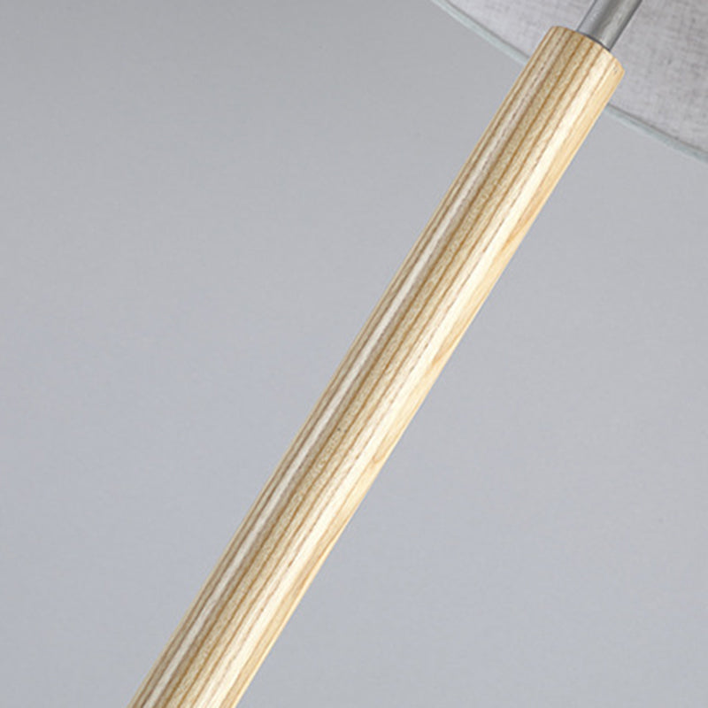 Cylindrical Ash Iron Fabric Floor Lamp