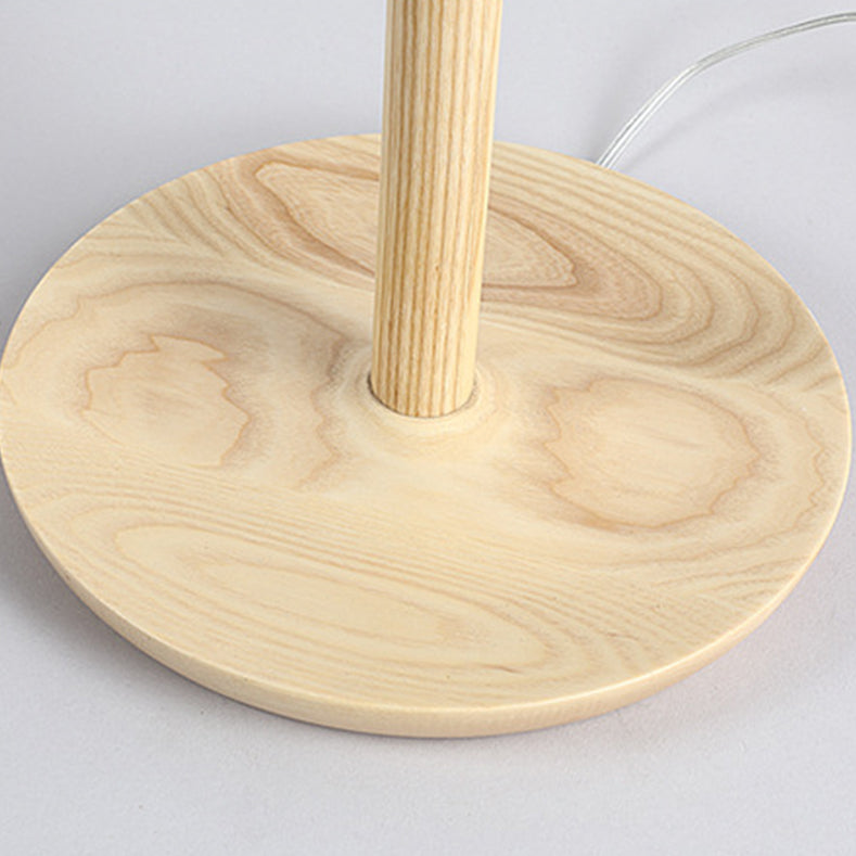 Cylindrical Ash Iron Fabric Floor Lamp