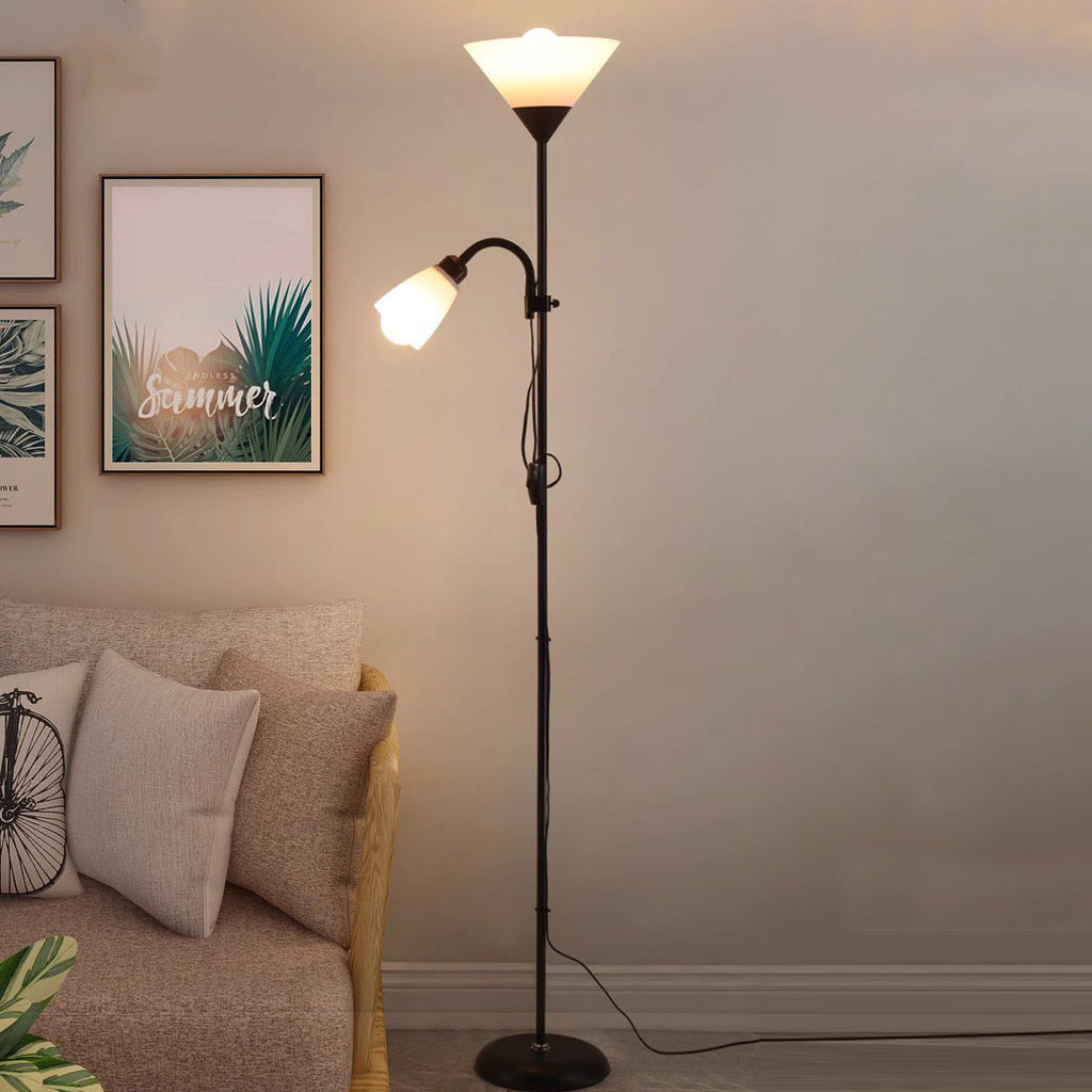 Inverted Triangle Iron Silicone 2-Light Floor Lamp