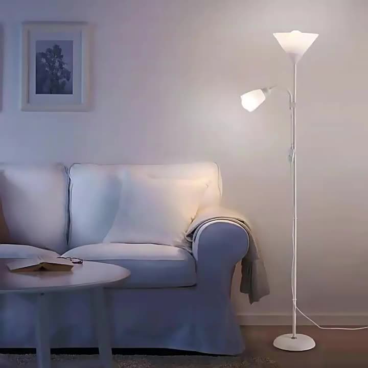 Inverted Triangle Iron Silicone 2-Light Floor Lamp