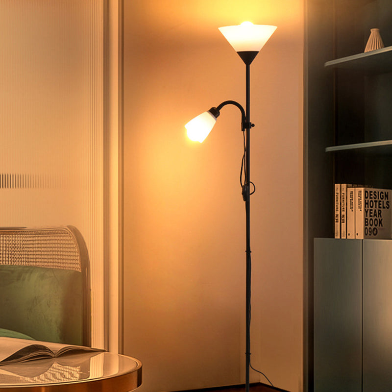 Inverted Triangle Iron Silicone 2-Light Floor Lamp