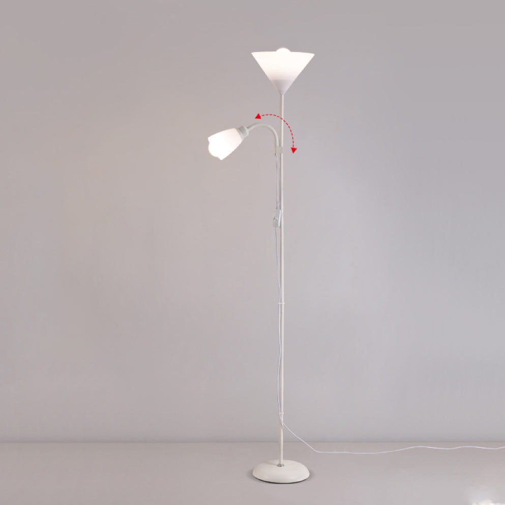 Inverted Triangle Iron Silicone 2-Light Floor Lamp