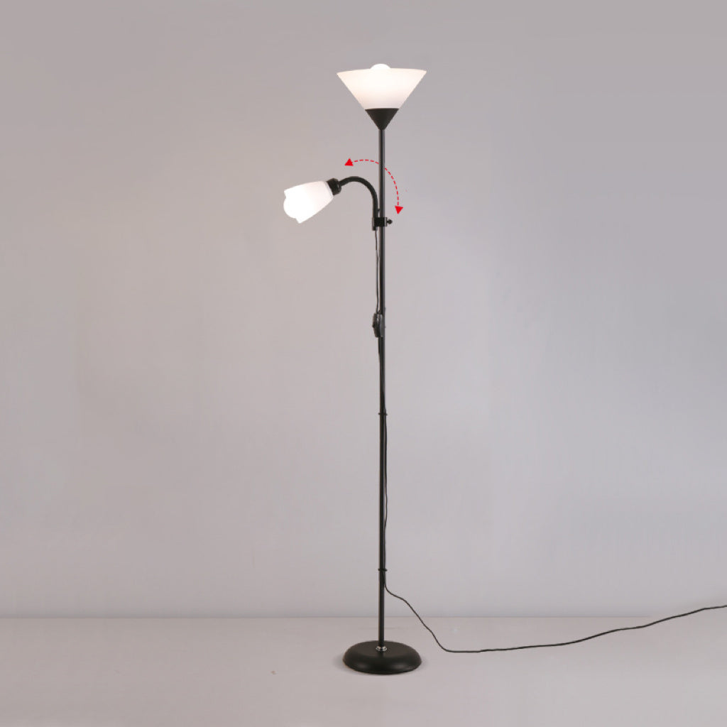 Inverted Triangle Iron Silicone 2-Light Floor Lamp